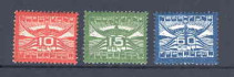 Image of  Netherlands NVPH Airmail 1-3 hinged (scan A)