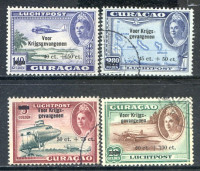 Afbeelding bij Curaçao NVPH Airmail 41-44 used  (scan B)