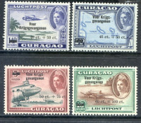 Afbeelding bij Curaçao NVPH Airmail 41-44 hinged (scan B)