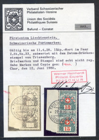 Afbeelding bij Liechtenstein Mi postage 15 Rp used (scan A)