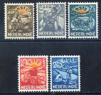 Afbeelding bij Dutch Indies NVPH 230-34 MNH (scan D)