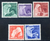 Afbeelding bij Dutch Indies NVPH 241-45 MNH (scan F)