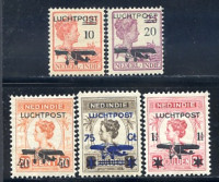 Afbeelding bij Dutch Indies NVPH Airmail 1-5 hinged (scan C)