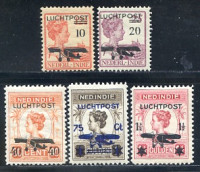 Afbeelding bij Dutch Indies NVPH Airmail 1-5 MNH (scan E)