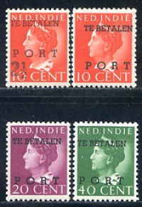 Afbeelding bij Dutch Indies NVPH postae due 49-52 hinged (scan E)