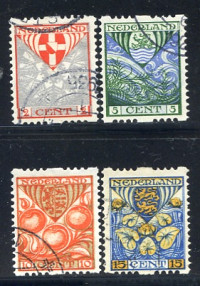 Afbeelding bij Netherlands NVPH syncopated 74-77 used (scan A)
