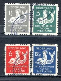 Afbeelding bij Nederland NVPH roltanding 82-85 gebruikt (scan A)