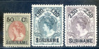 Image of  Surinam NVPH 34-36 MNH no gum (scan SM)