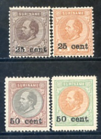 Afbeelding bij Surinam NVPH 37-40 hinged no gum (scan B)