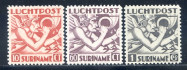 Image of  Surinam NVPH Airmail 20-22 hinged (scan B)