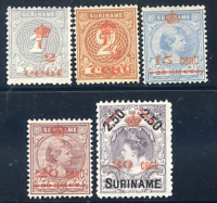 Afbeelding bij Surinam NVPH 60-64 MNH original no gum (scan D)